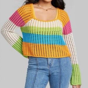 Wild Fable Boho Multicolored Women’s Sweater